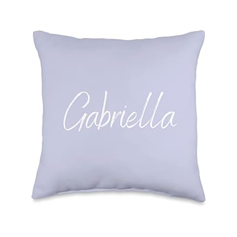 CJ Merch Gabriella First Name Design Lavender Throw Pillow, 16x16, Multicolor Cover