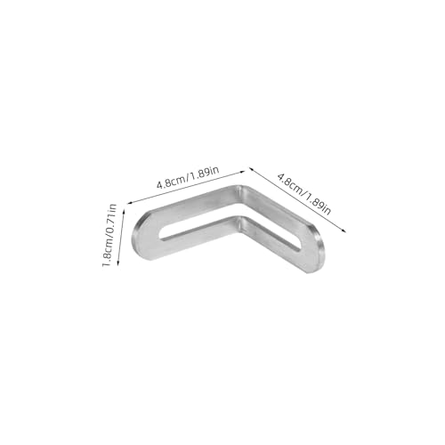 Équerres acier inoxydable à fente TOPBATHY connecteurs angle réglables meuble - 3