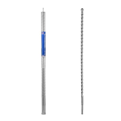 Image of SALI SDS Plus Rotary Hammer Drill Bit 2 Pcs 1 /2 inch*24 inch Concrete Drill Bit Kit Cross-Type Double Thread Carbide Material Suitable for Concrete, Brick, Cement Walls, Stone, Hammer Drill Bits for Concrete