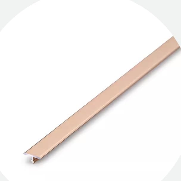 Aluminum Threshold Flooring Transition Strip, 40 * 7mm T Molding Floor Cover Strips Door/Tile/Carpet to Tile Doorway Edge Trim Strip (Color : Gold, Size : 15 * 5mm)