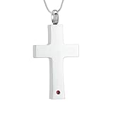 DOTUIARG Cenizas de mascota, joyería de cremación, collar de cruces de acero inoxidable, urna conmemorativa para cremación, para hombres y mujeres