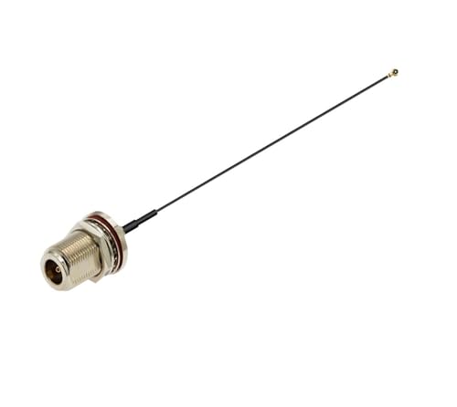 HamPaesk - Câble coaxial RG178 étanche RF 1,13 mm x 0,81 avec connecteurs N femelle et mâle vers U.FL/MHF4 rallonge for antenne Wi-Fi(Green,20CM)