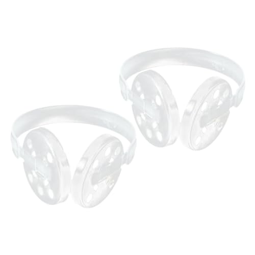 Yardenfun 2 Pcs Earmuff Plastic Holder Ear Muffs Ear Cuff Making Earmuff Frame Rack Making Earmuff Frame Holder Earmuff Frame Holder for Diy Plastic Shelf Telescopic White