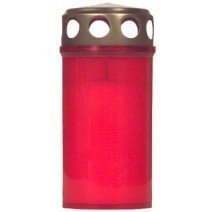 Tarro con tapa, vela de cementerio (4 unidades, n.º 3, rojo) Cover