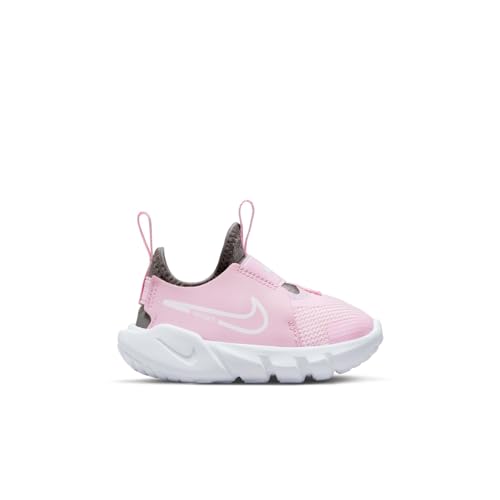 NIKE Tênis infantil unissex Flex Runner 2, Fotos de estanho liso branco de espuma rosa azul, 7.5 UK