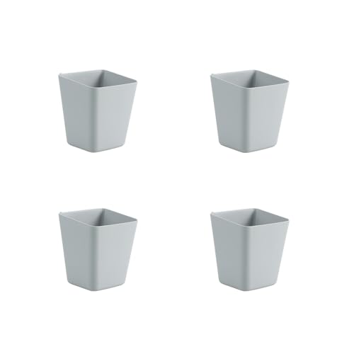 4X Hanging Cup Holders, Multipurpose Rolling Cart/Pegboard Accessories for Art & Craft Supplies, Space Saving Hanging Storage Basket Pencil Holder Makeup Organizers - Gray