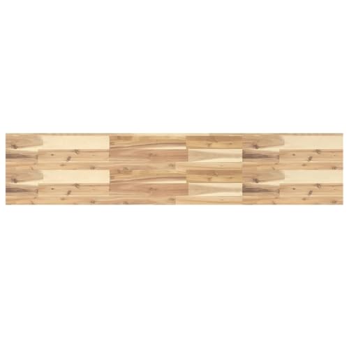 Tablero de mesa 160 x 30 x 4 cm rectangular de madera maciza de acacia natural 4