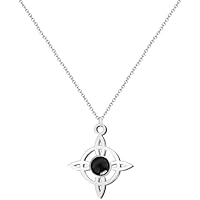 cotigo Collar para mujer Nudo de bruja con piedra y acero