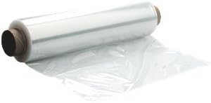 Cling film, transparent polypropylene, 25 cm x 25 cm, perforated sections, 500 m roll