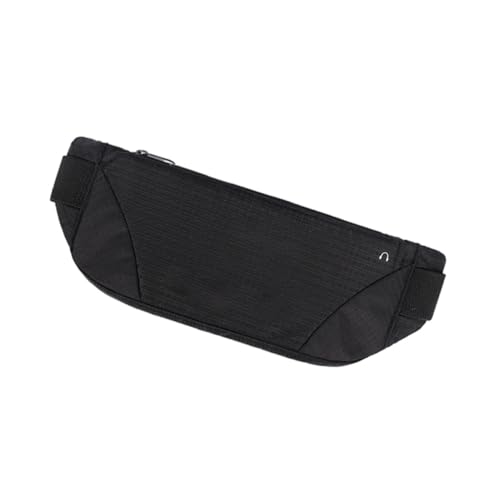 PACKOVE 防水軽量スポーツウエストバッグ 可能伸縮ベルト付き ジョギングランニング用スマホポーチ ハイキング旅行対応 男女兼用ブラック