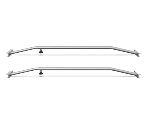 TINMAGI 2 x Soporte para Lona de Remolque, Aluminio Ajustable 100-145 cm con Tornillo de Pomo, Antideslizante Universal