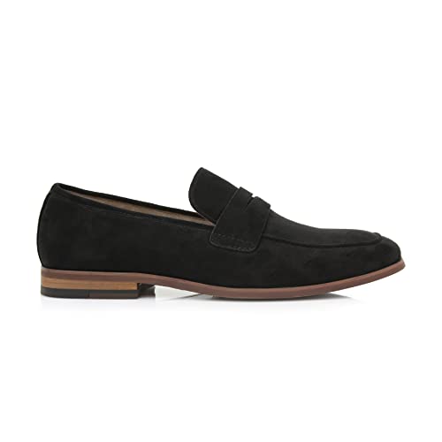 Ferro Aldo Dylan Mfa19671 Classic Moc-Toe Penny Loafers For Men Black Suede 6.5 #TOP1