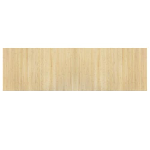 vidaXL Alfombra Rectangular bambú Color Natural Claro 60x200 cm, Alfombra de área, Alfombra de Sala de Estar, Alfombra Rectangular, Alfombra de Piso