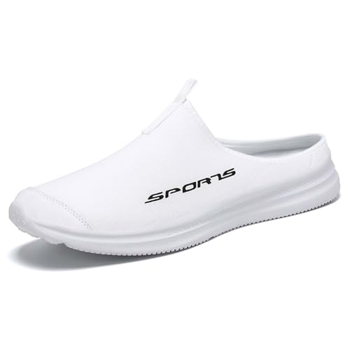 Genérico Zuecos Deportivos Hombre Zuecos Verano, Chanclas Casuales Ultra Ligera con Suela Blando Y Diseño Minimalista Zapatos Ideales para Piscina Uso Diario Transpirables Antideslizantes