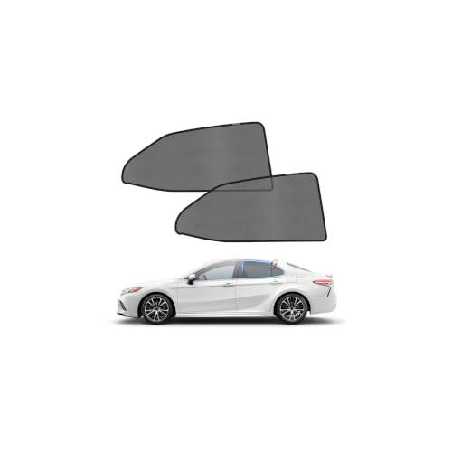 Image of KUST Car Window Shades for 2018-2024 Toyota Camry Accessories, Breathable Mesh Magnetic Window Covers, Rear Back Side Window Sun Shades UV Block Privacy Protection for Baby Camping Napping 2PCS
