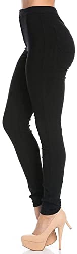 Super High Waisted Stretchy Skinny Jeans,Black,Small #TOP3