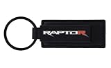 Ford Raptor Logo UV Cured Imprint on a black leather keychain (Black)