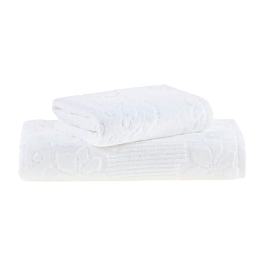 Buddemeyer Jogo de Toalhas Lollipop Banho Branco 2 Peças
