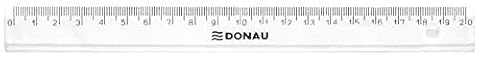Linijka DONAU 20cm Transparentna/Artykuły do Pisania i Korygowania/Typ-Klasyczna/Kolor-Transparentny/Rozmiar-20cm