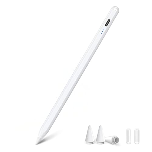 Image of OLV Upgraded Stylus Pen, iPad Pencil,High Precision&Sensitivity, Palm Rejection, Prevents False ON /Off Touch,Power Display,Tilt Sensitivity,Magnetic Adsorption for iPad 2018 White