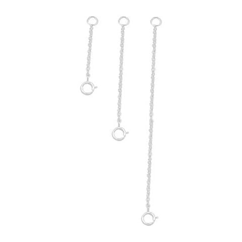 Healifty Cadena de extensión de Plata esterlina ajustiva Cover