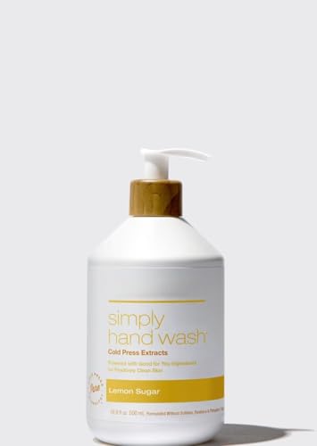 Raw Sugar, Simply Hand Wash Soap, Scent: LEMON SUGAR (Crafted with a unique blend of moisturizing oil and fruit extracts) 16.9oz - PUMP