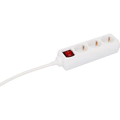 Regleta Unitec 445211 con 3 Tomas de Corriente, Interruptor y Seguridad Infantil Integrado Cover