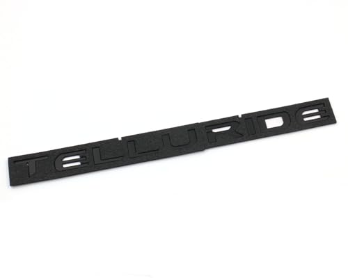 Image of Matte Black Telluride Rear Tailgate Emblem Letter Fit 2022-2024 Telluride (Matte Black)