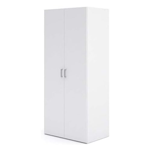 Dmora - Guardaroba 2 ante Paulette, Mobile camera da letto, Cabina armadio portabiti, Armadio appendiabiti, 77x49 h175...
