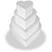 LEDU® Torta in polistirolo a forma di cuore, torta, torta regalo, torta grezza (8 cm di altezza, 4 livelli)