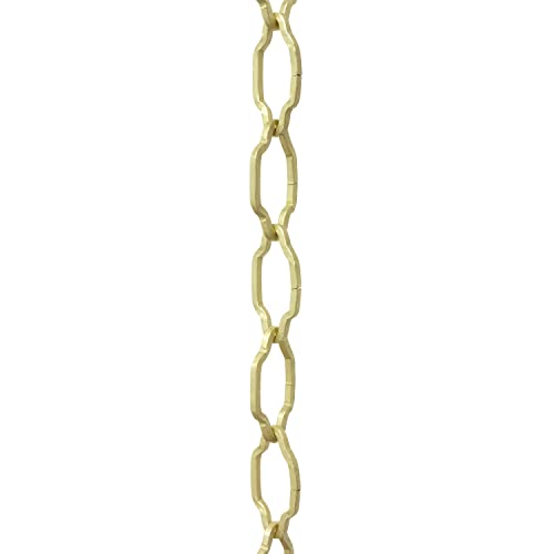 Image of RCH Hardware CH-S57-30-SB Steel Chandelier Chain, Satin Brass (1 Foot)