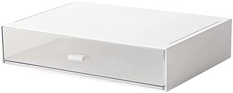 Desk Organizer-Stackable Organizer Drawers, Plastic Makeup Organizer, Desktop Storage Great for Office Organization School Home - 1drawers (White)