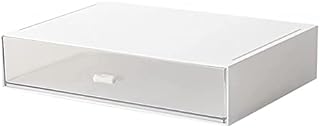 Desk Organizer-Stackable Organizer Drawers, Plastic Makeup Organizer, Desktop Storage Great for Office Organization School Home - 1drawers (White)
