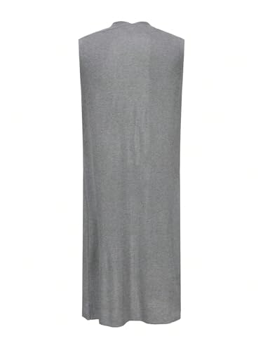 Verdusa Women's Sleeveless Knitted Long Cardigans Open Front Spring Fall Outerwear Business Casual Outfits2