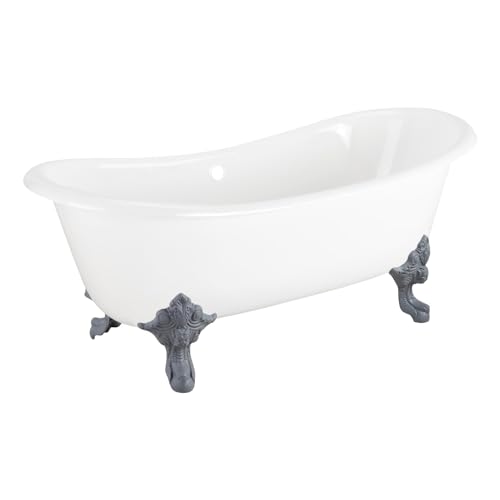 Signature Hardware 406153 Lena 59 Inch Cast Iron Soaking Clawfoot Tub thumb #2