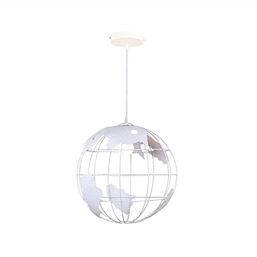 Lámpara colgante E27 de metal blanco con diseño minimalista moderno 2