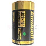 Hillflower 12 Piece Size D LR20 R20P Bulk 0% Hg 1.5V Ultra Power Alkaline New Light Prime Quality Battery