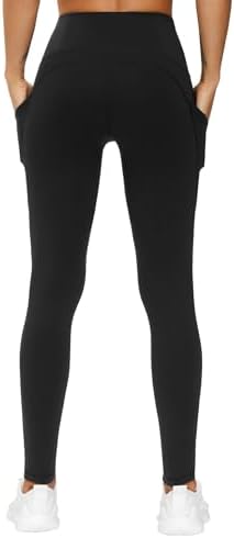 THE GYM PEOPLE Women's Thick High Waist Yoga Pants Workout Leggings Black - 2