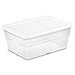 Sterilite 16 Quart Clear Stacking Closet Storage Box Container Tub (48 Pack)