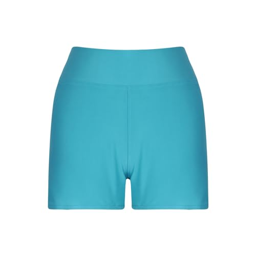 Pantalones cortos de baño para mujer monocolor con bolsillos 5