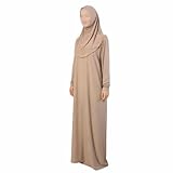 ✅ FACILE ET PRATIQUE : Grâce à sa conception unique avec le hijab cousu à la robe, cette robe de prière s’enfile en quelques secondes seulement. Le hijab intégré couvre parfaitement la tête et le cou pour un usage facilité même pour les femmes débutantes et/ou converties.
