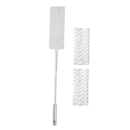 Cepillo para Quitar El Polvo De Los Muebles | Limpiador Manual para Bajo Electrodomésticos con 2 Paños de Microfibra | Accesorio De Barrido para Zonas Difíciles En Muebles Refrigerador Encimera