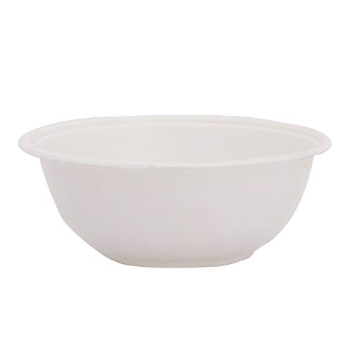 ECOWARE: 100% Biodegradable, Compostable, Ecofriendly, Disposable 240 ml Round Bowl/Container (Pack of 50)