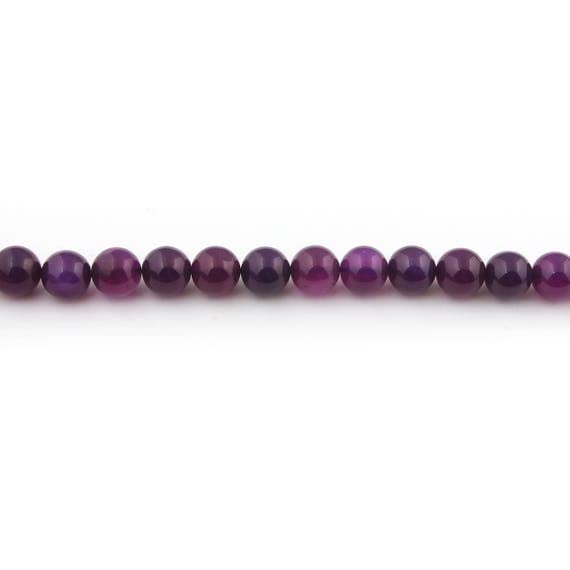 Chalcédoine violette perles rondes 8mm pour fabrication de bijoux fil 8 pouces Sb1625