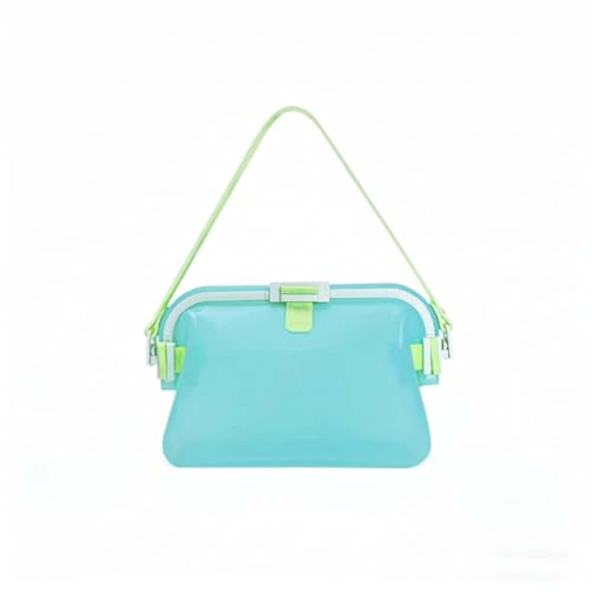 Translucent Frosted Silicone Shoulder Bag, Green