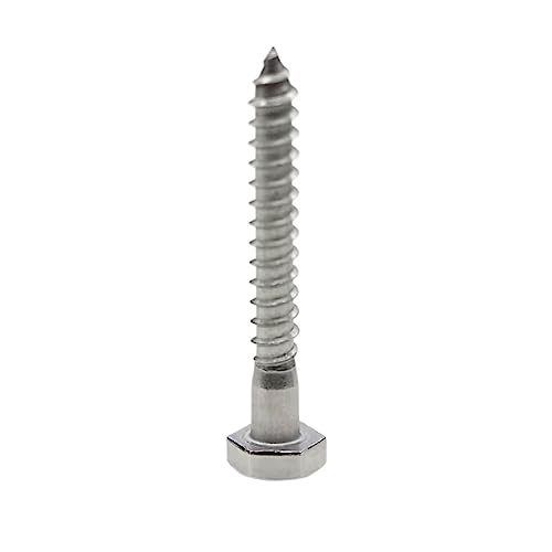 Qlvily LSS-1/4X2-1/2-10PCS Stainless Steel Lag Bolts 1/4 Inch X 2-1/2 Inch Hex Lag Screws thumb #4
