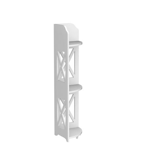 Image of J JINXIAMU Corner Shelf Stand, Storage Organizer Great for Bathroom, Corner Shelf Perfect for Small Space,Waterproof Stand Also Use for Toilet Paper Stand,White