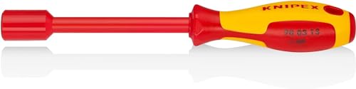 KNIPEX Nut Driver with Screwdriver Handle Insulated with Multi-Component Grips, VDE-Tested 237 mm, 98 03 13