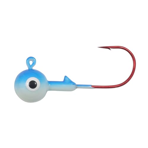 Northland Tackle Gum-Ball JIG / 0.875" / 1/32 OZ - #6 HK / 7 Pack/GLO Moonlight