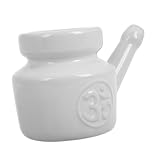 NOLITOY Keramische Nasenspülflasche 350 Ml Aus Sanfter Keramik Manuelle Nasendusche Für Effektive Reinigung Sinusfreundlich Geeignet Für Yoga Und Tägliche Nasenpflege